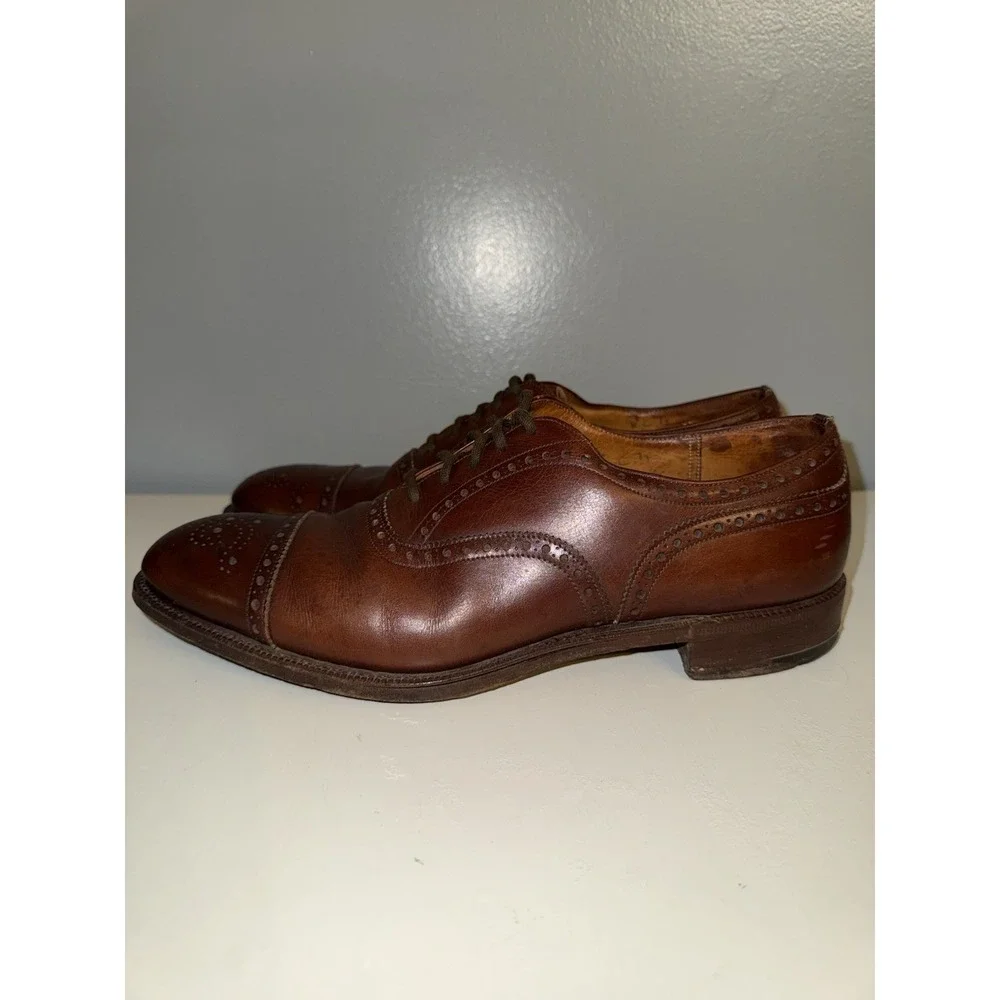 Church's Men's Brown Leather Dress Shoes Brogue Oxford US Sz 10.5 Narrow England